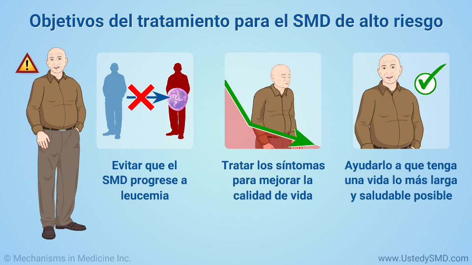 Objetivos del tratamiento para el SMD de alto riesgo