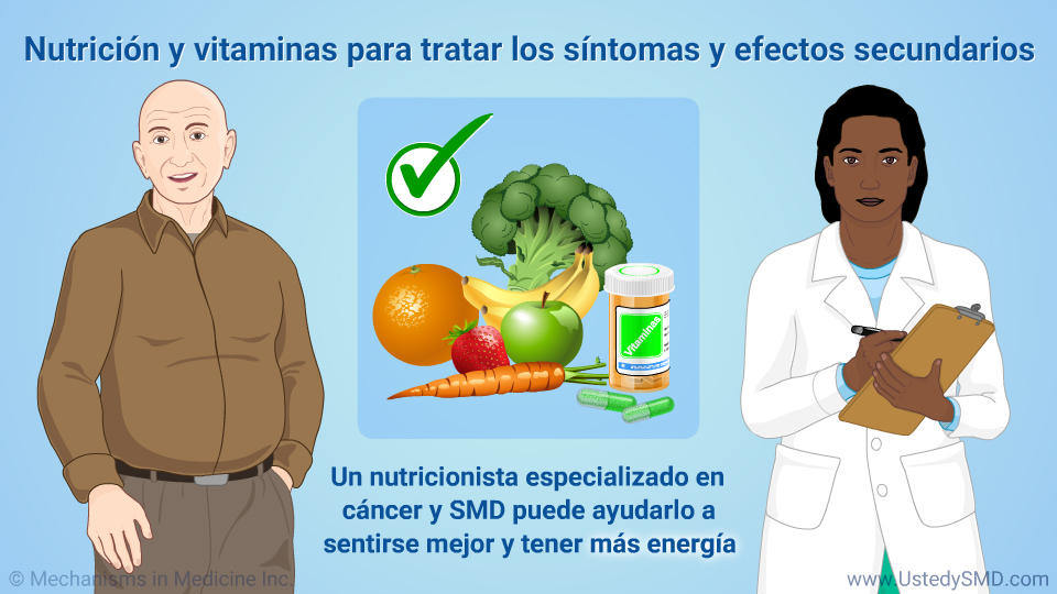 Nutrición y vitaminas para tratar los síntomas y efectos secundarios